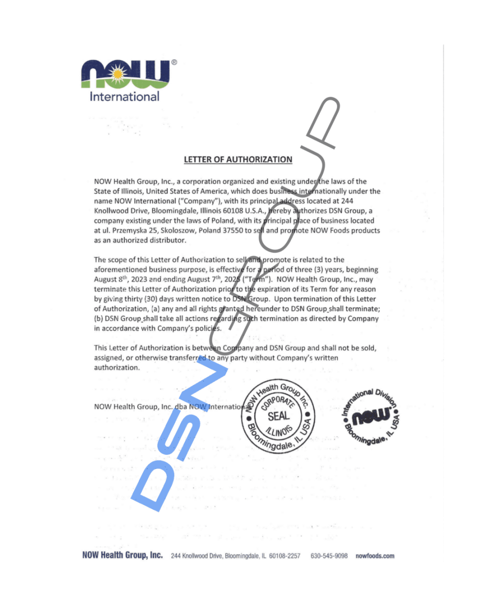 Dsn Distribution DSN GROUP - Official distributor of MyProtein, Now Foods, Solaray in Europe